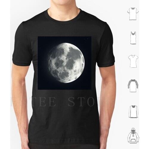 Universe Planet Moon Phase T Shirt Print Cotton Planet Moon Universe Galaxy Planet Moon Star Universe Galaxy Black White Crater