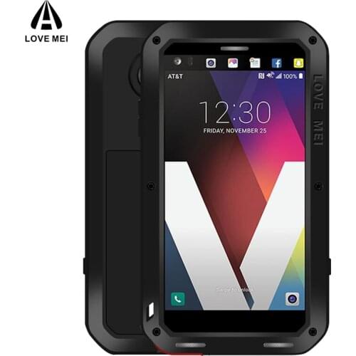 Love Mei Metal Case For LG V30 Plus V40 V50 G7 ThinQ Shockproof Phone Case Cover For LG v60 Full Body Anti-Fall Armor Case