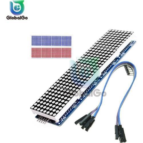 MAX7219 Dot Matrix Module Microcontroller 4 In One Display with 5P Line
