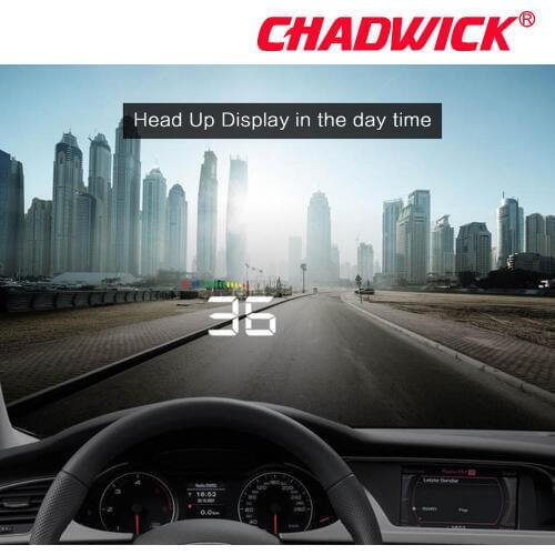 Fashion simple HUD Display Car Overspeed Alarm Water Temperature Alarm OBDII nterface Reflective Film Car-styling CHADWICK A500