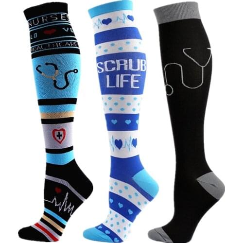 New Arrival Compression Socks Men Women Knee High Black Unisex Compression Socks 20-30mmHg Medical Edema Diabetes Varicose Veins