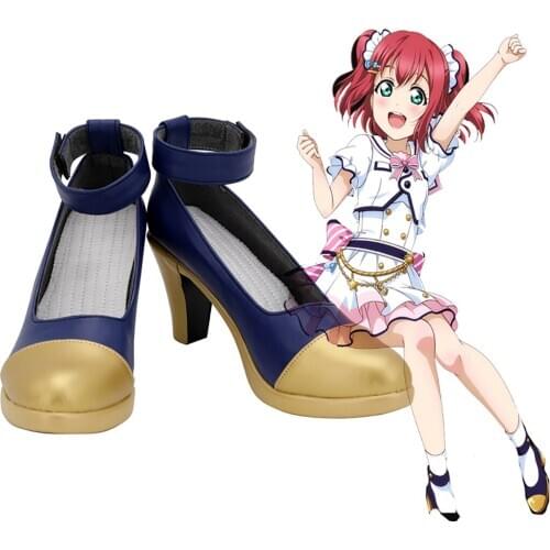 Love Live Aqours 6th Anniversary Party Ruby Kurosawa Cosplay Shoes High Heel Sandals Custom Made