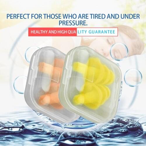 A Pair Spiral Convenient Silicone Ear Plugs Anti Noise Snoring Earplugs Comfortable For Sleeping Noise Reduction Accessory