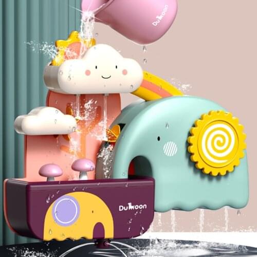 QWZ Bath Toys Pipeline Water Spray Shower Game Elephant Bath Baby Toy for Children Swimming Bathroom Bathing Shower Kids Toy