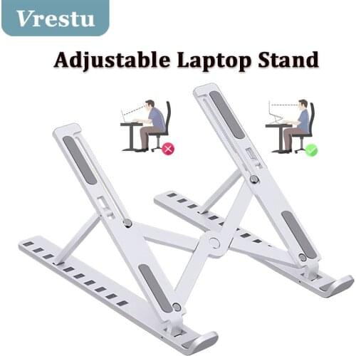 Adjustable Laptop Stand Universal for Macbook HP Tablet PC Notebook Mount Desk Support Foldable Carry Folding Holder Strong ABS