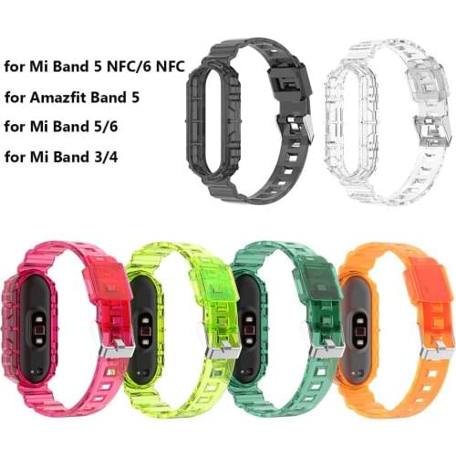 Correa Crystal TPU Bracelet for Amazfit Band 5 Straps Replacement for Xiaomi Mi Band 5 6 Miband 3/4 Watchband Accessories Sports