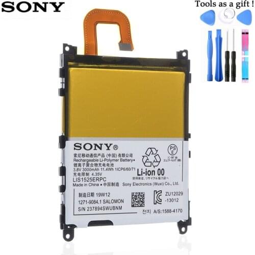 Original Replacement Sony Battery LIS1525ERPC For SONY L39h Xperia Z1 C6902 C6903 Honami SO-01F Genuine Phone Battery 3000mAh