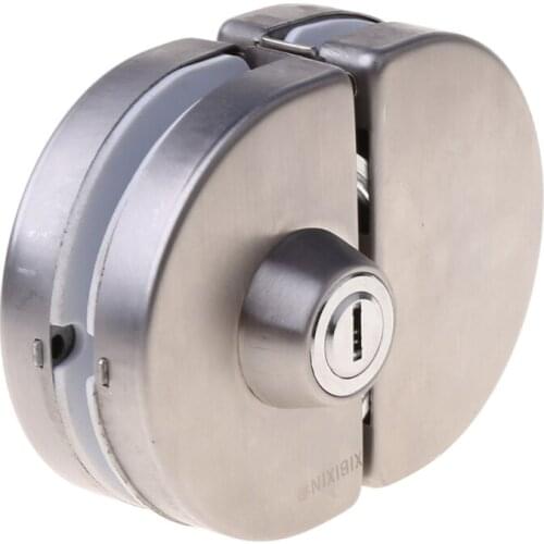Glass Door Lock Stainless Steel Double Bolts Swing Sliding Door Security Lock W3JE