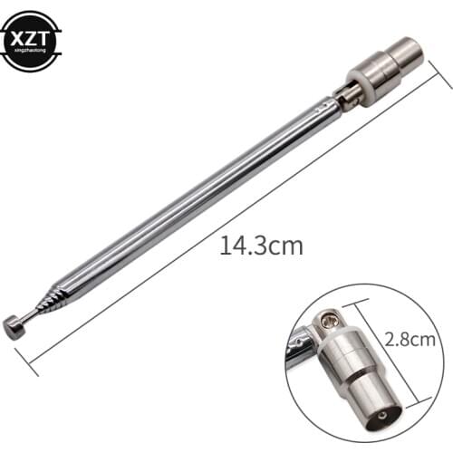 Telescopic Antenna for Electronic Radio TV Signal 7 Sections 15dbi DVB-T HDTV Radio DVD Audio Antenna Aerial IEC Male Connector