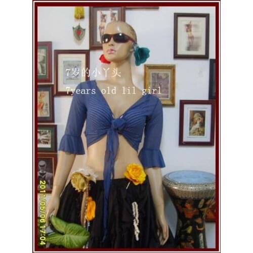 Belly dance top Transparent thin belly danc small flare Blouse Top CD 06