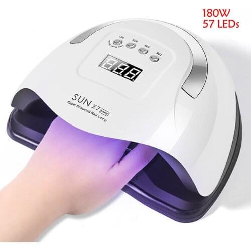 UV LED Nail Dryer 180W High Power Gel Polish Curing Lamp With Motion Sensor LCD Display Fast Drying UV Gel Nail Manicure Tool