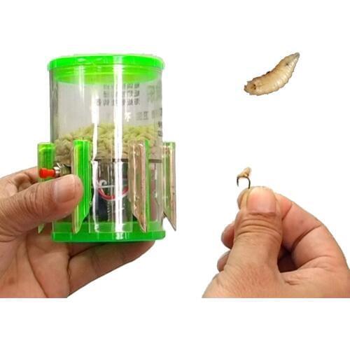 Smart Kingfisher Fishing Live Bait Hook Maggot Hanger Hang Maggot on Hook Appplicable at Night with LED Light Safe Clear Quick