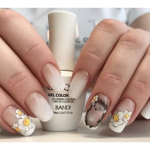 1 sheet 3D Nail Sticker Hedgehog Giraffe Ladybug DIY Sticker Decals Tips Manicure Charm Design Adhesive Tips Art For Nail 2019