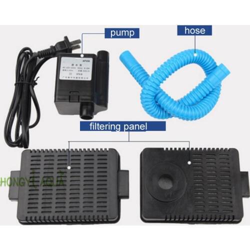1 piece plastic fish tank original filter pump low water level pump bottom filter system 3 in 1 filter JABO AP-350 aquarium pump