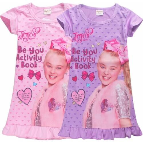 10pcs Summer Siwa Short Sleeve Dresses for Girls Princess Birthday Party Dress Floral Printed Elsa Costumes Toddler Clothing