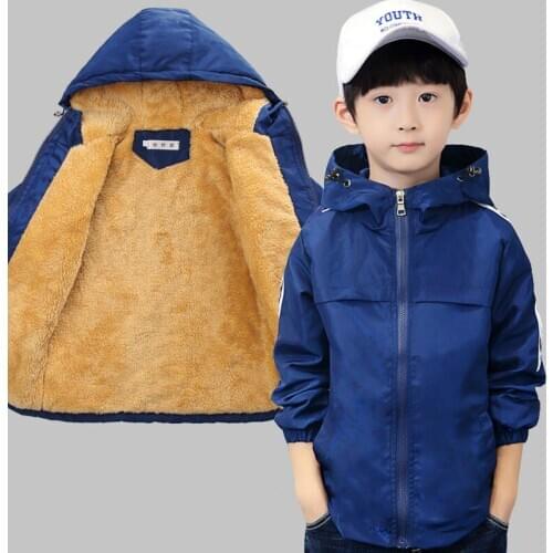 2020 Winter Rainproof and Windproof Boy Hooded Jackets Kids Outerwear Coats Childrens Jacket Waterproof Clothing For 3-15 Years