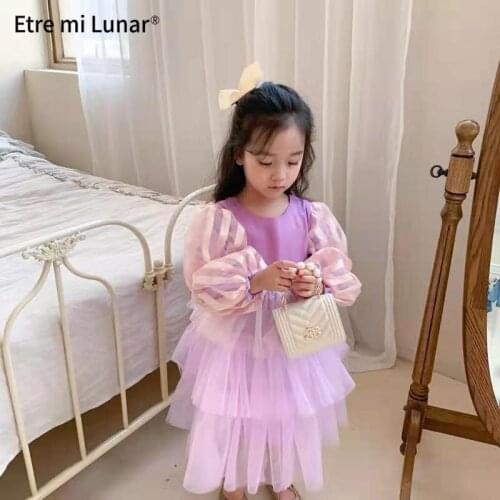 2021 Flower Girls Dress Princess Lace Party Dress Birthday Party Dress L4229