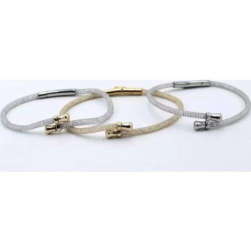 2021 fashion trend Diamond Tennis Bracelet transparent 316 magnetic clasp Bracelet girl party Jewelry Chain Gift