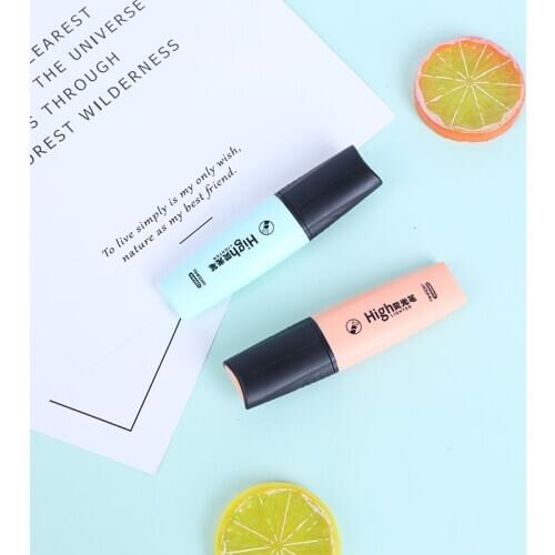 6 Macaroon Colors Mini Highlighters Pastel Markers Single Text Focus Marker Pens