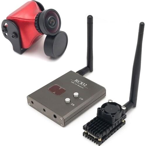 Long distance Over 5Km Range 5.8G 2W 2000mW Wireless Transmitter RC832 48CH AV Receiver and CCD 800TVL 2.1mm FPV Camera For RC