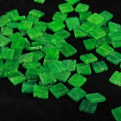 Natural jadeite hand-carved coin beads DIY100% real green jade accessories bracelets fitting jade gift real jade bangle 10mm