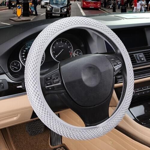 Car Steering Wheel Cover for Girls Skidproof Breathable Fabric Handmade Auto Covers Fit for Most Cars Breathable Car Assessoires