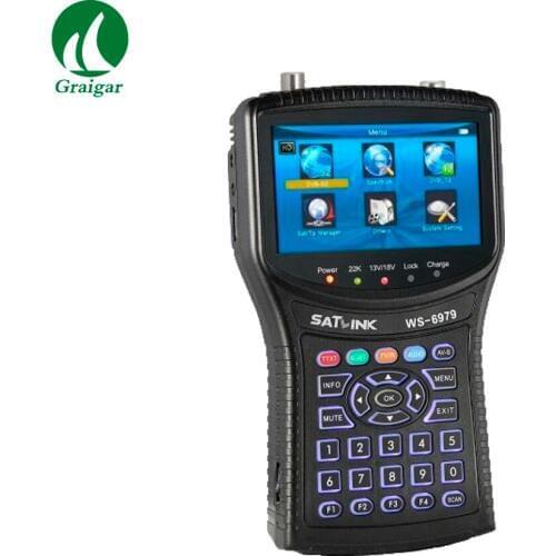 Satlink WS-6979 DVB-S2 & DVB-T2 Combo Digital Satellite Finder WS6979 Spectrum Meter Analyzer with TFT LCD Screen
