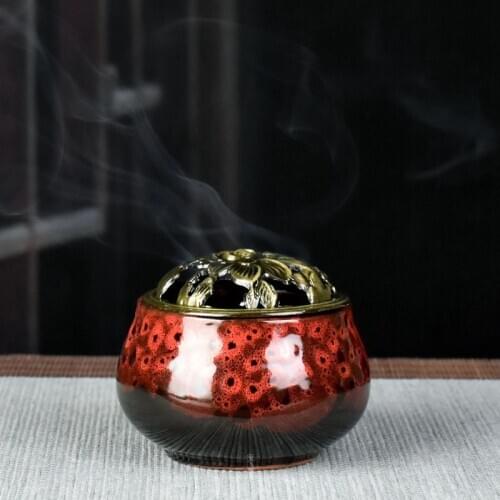 Coil Censer Incense Burners Ceramic Incense Burners Portable Porcelain Censer Buddhism Incense Holder Home Tea House Yoga Studio