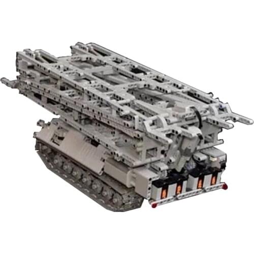 The Building Blocks Are Compatible with The Lego Tracked Bridge Electric Remote Control Assembly Model of High Difficulty