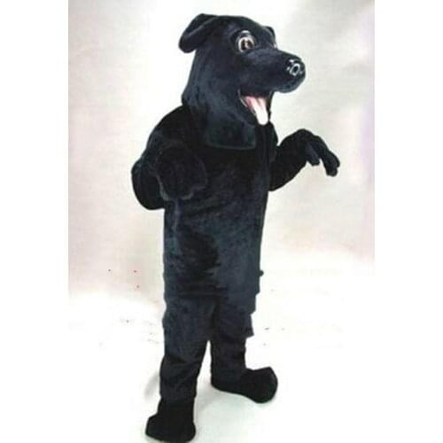Black Dog Mascot Costume Suit Cosplay Party Game Animal Fancy Dress Outfit Halloween Fursuit Advertising Parade Character Adults