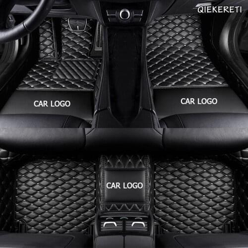 QIEKERETI Custom leather car floor mats For jeep grand cherokee compass commander renegade waterproof car accessories Foot mats