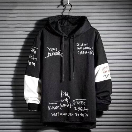 Cool Mens Hoodies Spring Fleece Harajuku Japanese Streetwear Hip Hop Sweatshirt Men Women Black Punk Hoodie Sweatshirts Male
