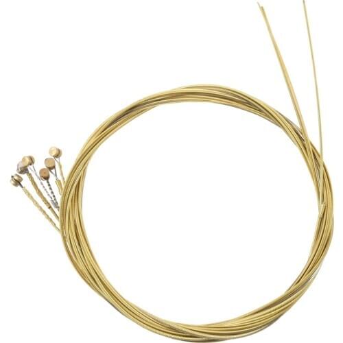 Hot AD-6 Pcs Steel Strings Replacement for Acoustic Guitar New Silver+Brass