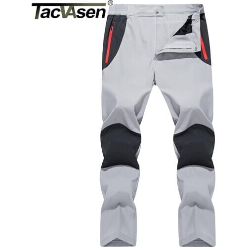 TACVASEN No Fleece Lined Waterproof Pants Mens Casual Work Pants Hiking Walking Tactical Trousers Outdoor Straight Long Pants