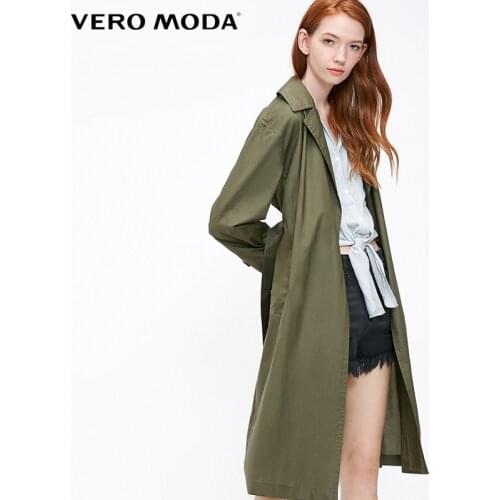 Vero Moda spring new Women removable waist trench coat |318421505