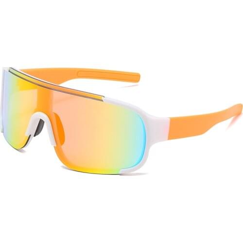 Oversized Shield Visor Mask Sunglasses Women Men Windproof Glasses Mirror One Peice Big Frame Goggles Shades Sport UV400