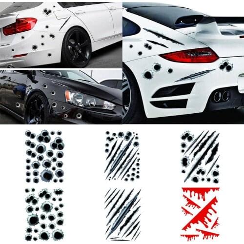 Hole Print Car Styling Sticker Body Window Reflective Decoration Decal Car External Accessories