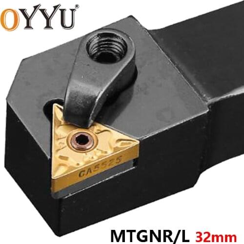 OYYU MTGNR Lathe Tool Holder MTGNR3232P16 MTGNL3232P16 MTGNR3232P22 Big Triangle Turning Cutter Shank use TNMG16/22 MTGNL CNC