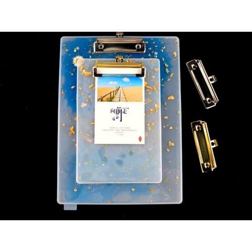 File Folder Resin Molds Clipboard Vertical File Folder Resin Molds with Metal Accessories for File Folder DIY Making Tools