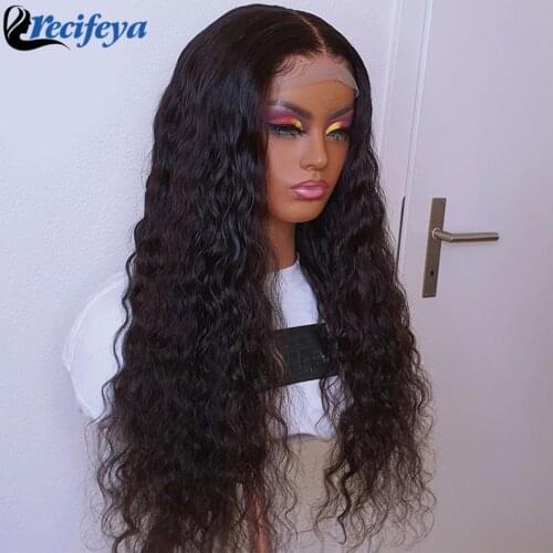 Loose Deep Wave Frontal Wig Transparent Lace Wigs Wet And Wavy Deep Curly Lace Front Human Hair Wigs T Part Deep Wave Lace Wig