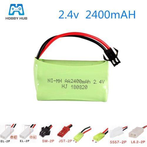 2.4V 2400mAh AA rechargeable battery for remote control toys electric toy tool lighting 2.4 v AA 2400 mah nimh rc toys battery