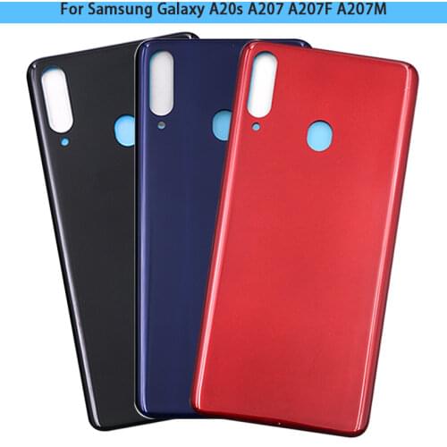 10PCS For Samsung Galaxy A20S A207 A207F A207M SM-A207F/DS Plastic Battery Back Cover Rear Door Housing Case Adhesive Replace