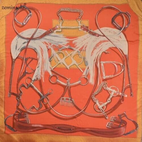 Manual Rolled Twill Silk Scarf Women Retro Cashew Square Scarves Echarpes Foulards Femme Wraps Shawls Bandana Hijab 130*130cm