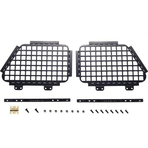 For MN D90 D99S MN99S 1/12 RC Car Upgrade Parts Metal Foldable Car Window Protective Net Window Guard Accessories
