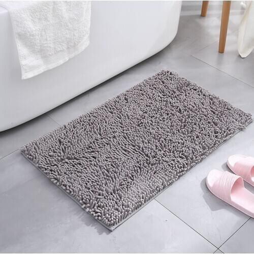 Thick Home Bath Mat Non-slip Soft Absorbent Shaggy Bathroom Carpets Tub Shower Pads Kitchen Toilet Floor Decor Washable 15Color