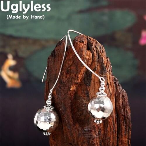 Uglyless Shinning Glossy Silver Cubes Earrings for Women Fashion Geometric Jewelry Girls Students Party Dress Earring 925 Silver