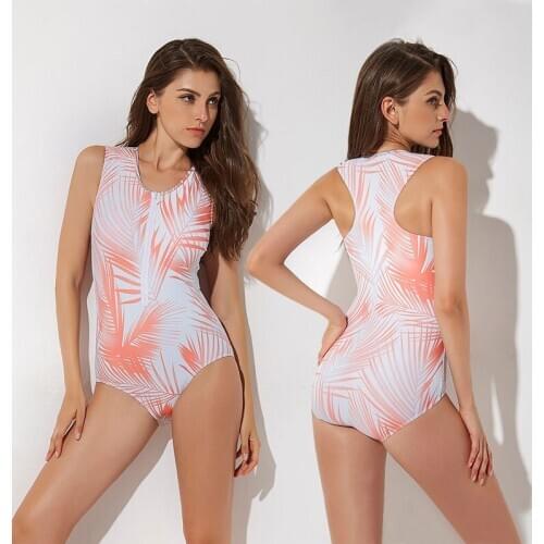 Womens Retro One Piece Front Zipper Swimsuit Bathing Suit High Cut Bodysuit Swimsuit Bathing Suits Sun UV Protection Rash Guard