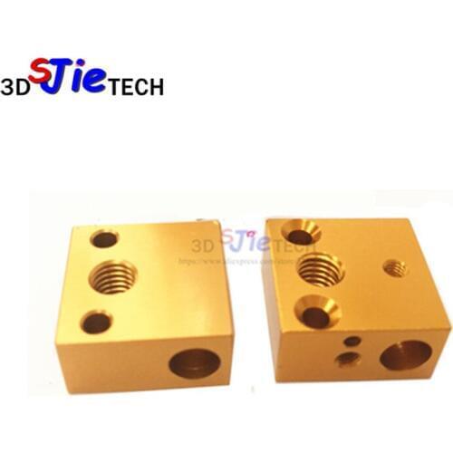 2pcs Creality CR-10 Original Aluminium Heat Block Extruder 20*20*10MM For Creality CR-10 CR-10S 3D printer MK10 hotend kit