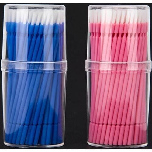 200pcs Dental Lab Long Disposable Micro Applicators Brushes Dental Brush