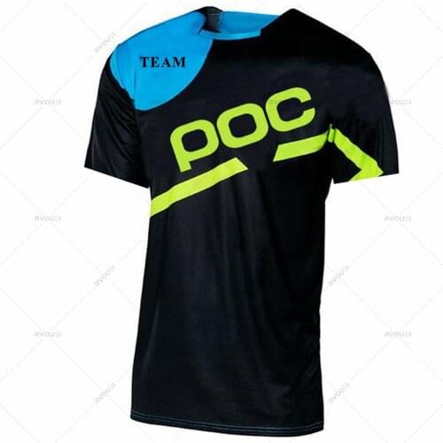 2021 Mens Downhill Jerseys Short sleeve TEAM POC Mountain Bike Shirts Offroad DH Motorcycle Jersey Motocross Sportwear FXR bike